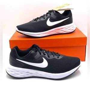 Nike Revolution 6 Extra Wide 4E Black White Running Shoes DD8475-003 Men Sz 13
